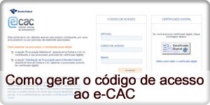 código de acesso e-CAC