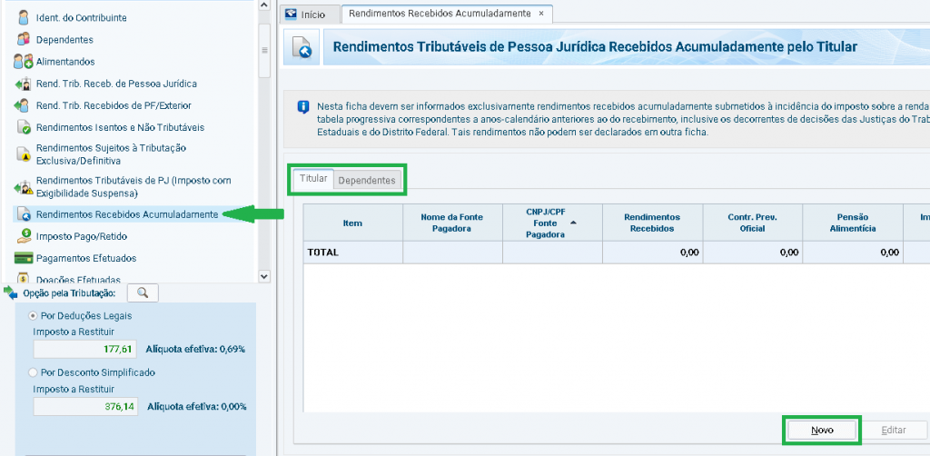 rendimentos recebidos acumuladamente imposto de renda 2019