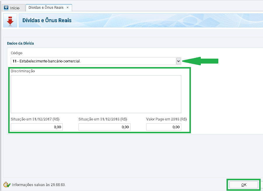 tipos de dívidas e ônus reais IRPF 2019