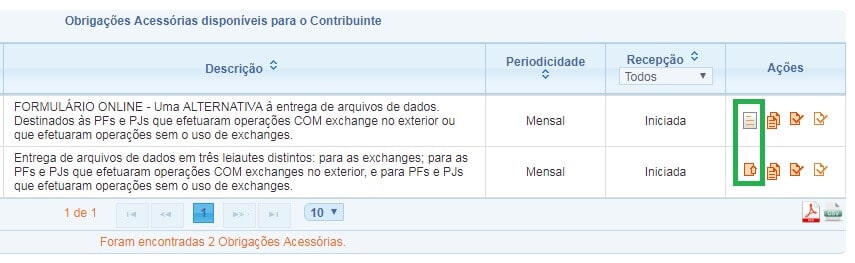 formulário bitcoin da Receita Federal